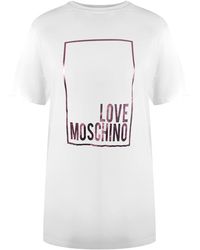 Moschino - Love Shiny Box Logo T-Shirt Cotton - Lyst