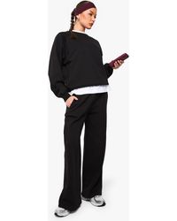 Boohoo - Pintuck Detail Straight Leg Jogger - Lyst