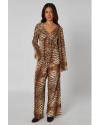 Urban Bliss - Zebra Wide Leg Trousers - Lyst