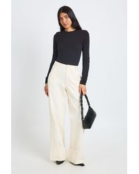Boohoo - Tall Basic Long Sleeve Crew Neck Bodysuit - Lyst