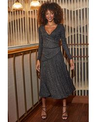 Sosandar - Dazzling Glitter Fit & Flare Dress - Lyst