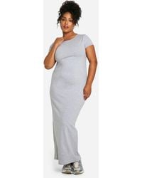 Boohoo - Plus Cap Sleeve Midaxi Column Dress - Lyst