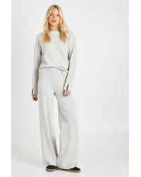 Boohoo - Super Soft Button Cuff Detail Oversized Jumper And Wide Leg Trouser Co-Ord - Lyst