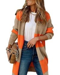 Everyday the Label - Colorblock Ribbed Knit Cardigan - Lyst