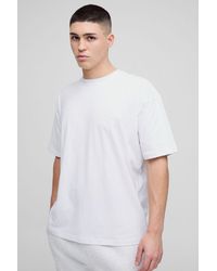 BoohooMAN - Oversized Bm Signature Embroidered Crew Neck T-shirt - Lyst