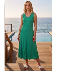 Roman - Sleeveless V-Neck Midi Dress - Lyst