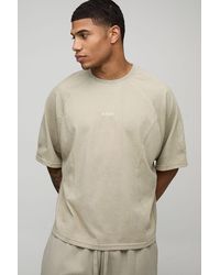 BoohooMAN - Extreme Oversized Boxy Heavyweight Embroidery Detail T-Shirt - Lyst