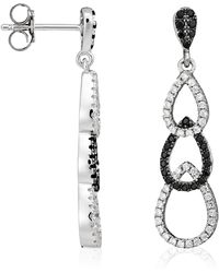 Orphelia - Ladies Embellished 925 Sterling Drop Earrings - Lyst