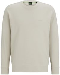 BOSS - Crew Neck Ribbed Collar Raglan Sleeve Sweatshirt - Lyst