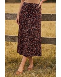 Roman - Speckle Print Panel A-Line Skirt - Lyst