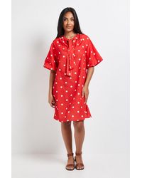 Wallis - Petite Polka Dot Shift Dress - Lyst