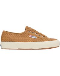 Superga - Ladies 2750 Woven Leather Trainers /Off) - Lyst