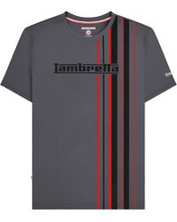 Lambretta - Racing Stripe T-Shirt (Iron) - Lyst
