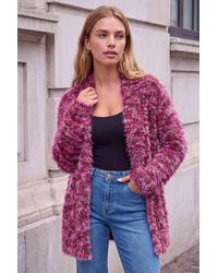 Roman - Fluffy Longline Cosy Cardigan - Lyst