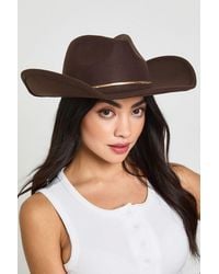 Boohoo - Trim Western Cowboy Hat - Lyst