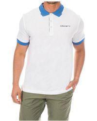 Hackett - Short-Sleeved Polo Shirt With Contrast Lapel Collar Hmx1005D - Lyst