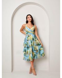 knee length dresses for ladies Mint Ruffle Detail Bardot Top Midi Dress – AX Paris main image 1