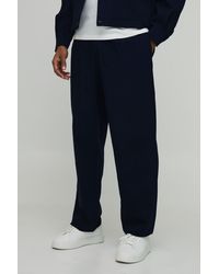 BoohooMAN - Tailored Pleat Front Relaxed Fit Linen Look Co-Ord Trousers - Lyst
