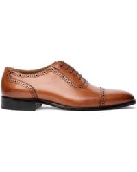 Chapman & Moore - Tan Leather Semi-Brogue Cap-Toe Oxford Shoes - Lyst