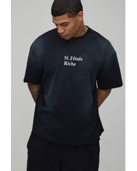BoohooMAN - Oversized Gothic Spray Washed Distressed Printed T-Shirt - Lyst
