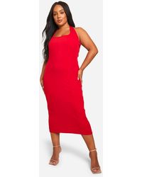 Boohoo - Plus Halterneck Midi Dress - Lyst