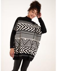 Blue Vanilla - Abstract Print Round Neck Jumper - Lyst