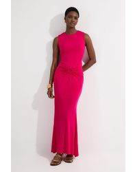 Karen Millen - Premium Stretch Crepe Jersey Maxi Dress - Lyst