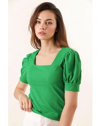 Bigdart - Slim Fit Square Collar Blouse - Lyst