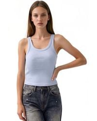 Busem - Sleeveless Ribbed U Neck Tank Top - Lyst