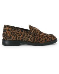 Steve Madden - Leather Madison Print Loafers - Lyst