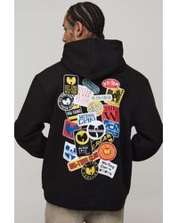 BoohooMAN - Oversized Wu-Tang License Printed Hoodie - Lyst