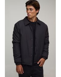 BoohooMAN - Padded Collared Coach Jacket - Lyst