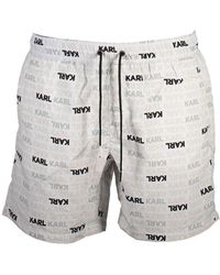 KARL LAGERFELD - Polyester Swim Trunks - Lyst