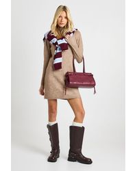 Boohoo - High Neck Super Soft Knitted Mini Dress - Lyst