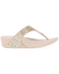 Fitflop - Womenss Fit Flop Lulu Glitter Toe-Thong Sandals - Lyst