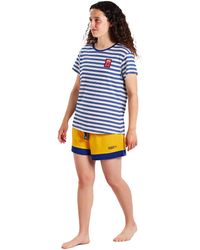 Munich - Short-Sleeved And Round Neck Pajamas Mueh0200 - Lyst