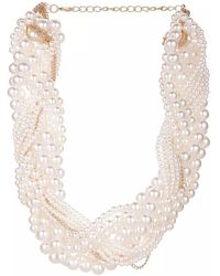 The Jewellery Stockroom - Plaited Pearl Statement Necklace - Lyst