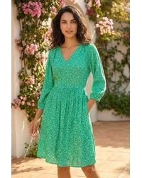 D.u.s.k - Ditsy Floral Print V-Neck Dress - Lyst