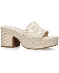 Steve Madden - Trippy Cream Raffia Sandals - Lyst