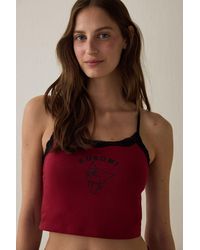 Penti - Printed Knit Padded Crop Tank Top - Lyst