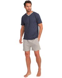 J&j Brothers - Jjbfh5300 Short Sleeve Pajamas - Lyst