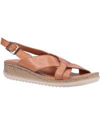Hush Puppies - Ladies Elena Leather Wedge Sandal - Lyst