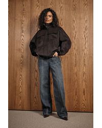 Boohoo - Seam Detail High Waist Straight Leg Jean - Lyst