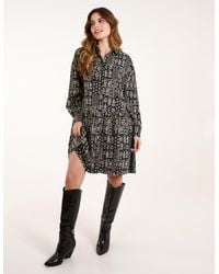 Blue Vanilla - Printed Smock Shirt Dress - Lyst