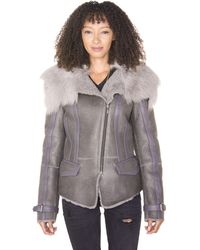 Infinity Leather - Toscana Shearling Flying Jacket-Teresina - Lyst