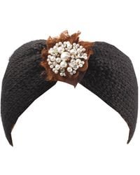 SVNX - Knitted Headband With Pearl And Gem Flower - Lyst