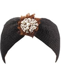 SVNX - Knitted Headband With Pearl And Gem Flower - Lyst