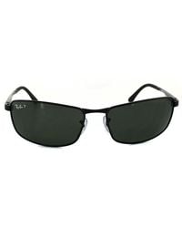 Ray-Ban - Rayban Zonnebril 3498 002/9a Zwart Gepolariseerd Groen - Lyst