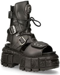New Rock - Vegan Leather Sandal Boots- Bios107-V1 - Lyst