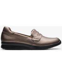 Clarks - Ellowyn Penny Bronze Shoes - Lyst